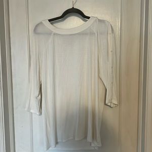 Westport White Long sleeved ribbed shirt